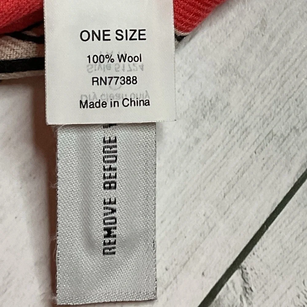 1937 French wool scarf New York Bronx Uptown red white souvenir